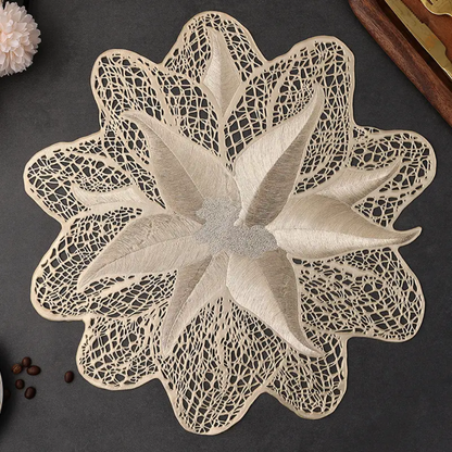 Pvc - Gold Luxe Botanical Charger Plate
