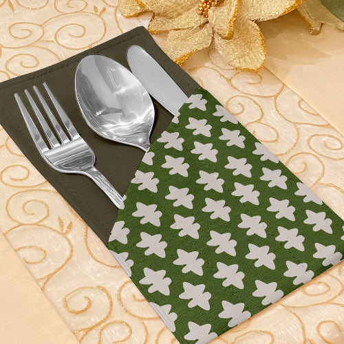 Printed - Emerald Symmetry Cutlery Pouch Trendy Home