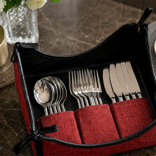 Fine Jute - Plum Cutlery Tray