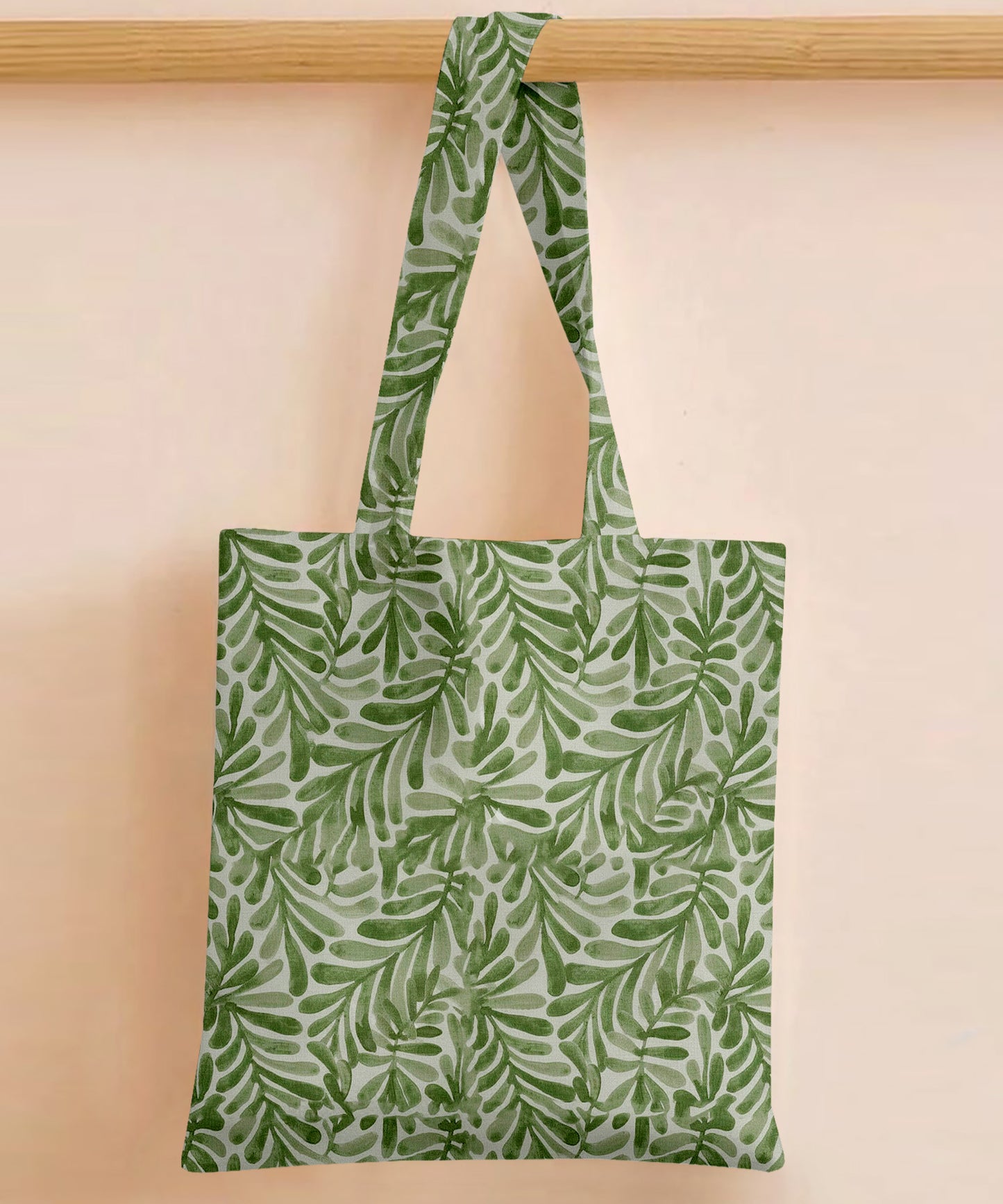 Printed - Sage Leaf Tote Bag Trendy Home