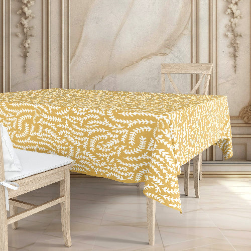 Printed - Mustard Mist Tablecloth Trendy Home