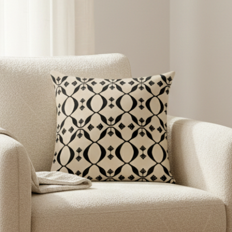 Printed - Beige Nomad Cushion Cover Trendy Home