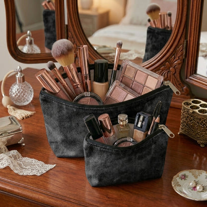 Malai Velvet - Black Cosmetic Pouch