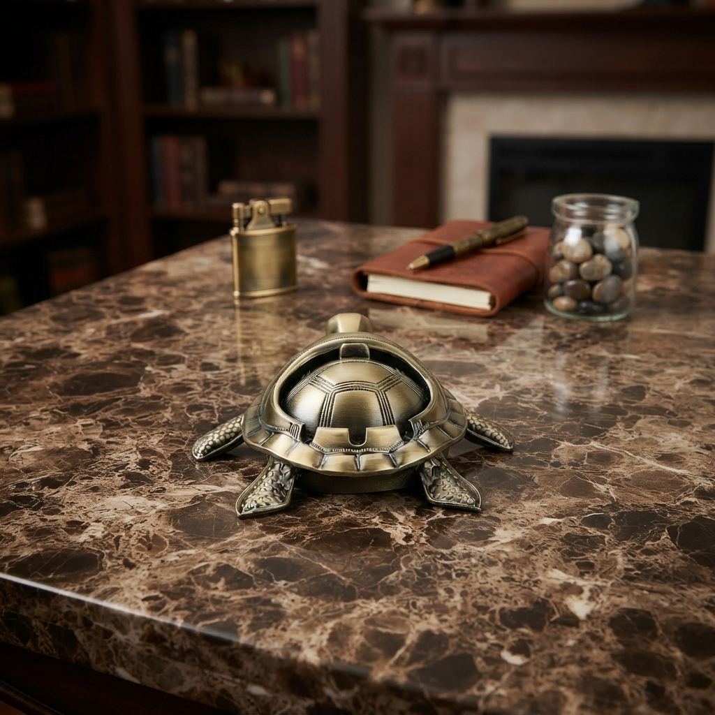 Metallic - Turtle Ashtray trendy home