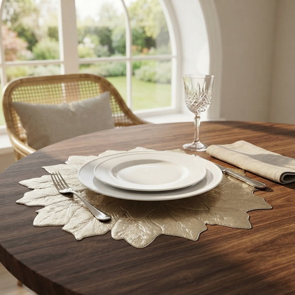 Pvc - Gold Ginkgo Charger Plate