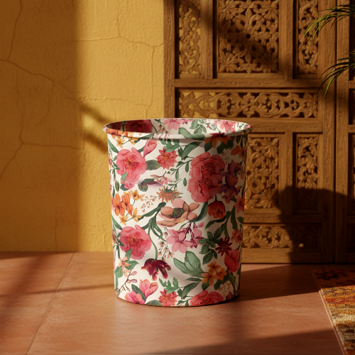 Printed - Meadows Flora Dustbin Trendy Home