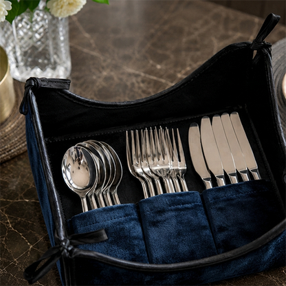 Malai Velvet - Midnight Cutlery Tray
