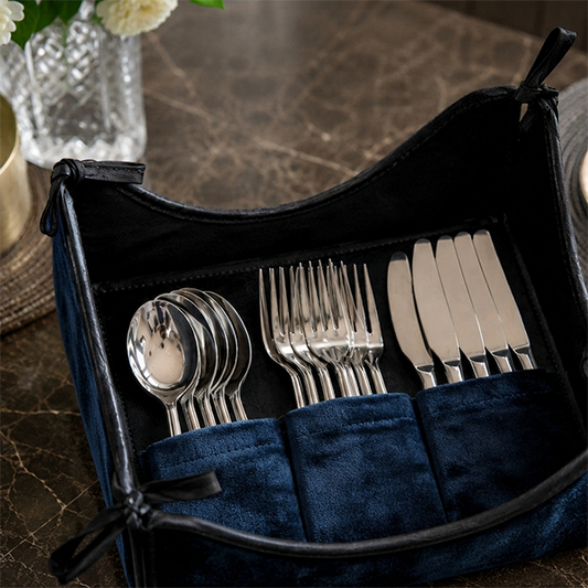 Malai Velvet - Midnight Cutlery Tray
