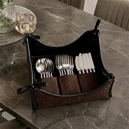 Fine Jute - Espresso Cutlery Tray