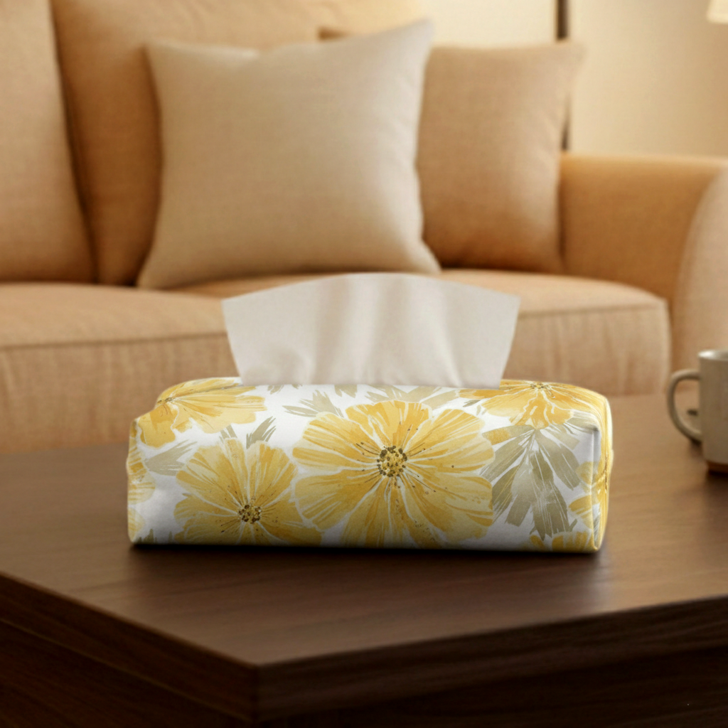 Printed - Honey Blossom Tissue Box Trendy Home