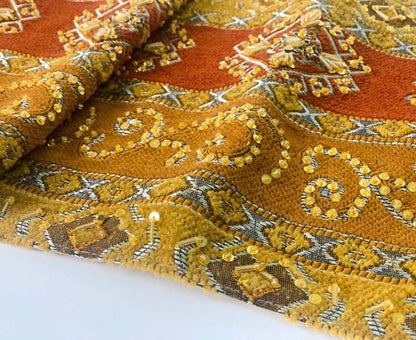 Hand Sequin - Rust Table Runner Trendy Home