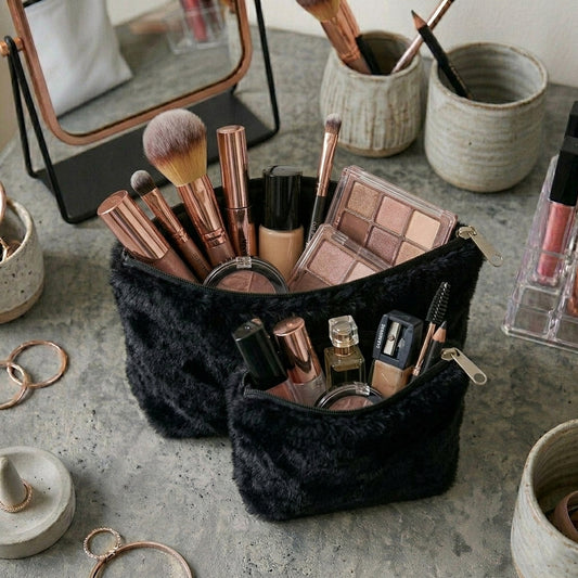 Cat Fur - Obsidian Cosmetic Pouch