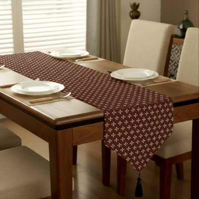 Printed - Espresso Foulard Table Runner Trendy Home