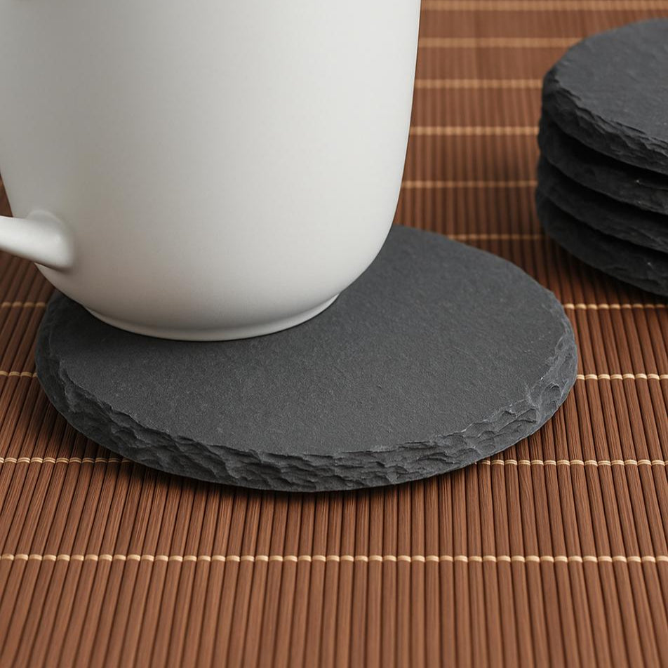 Natural Slate Tea Coaster Trendy Home