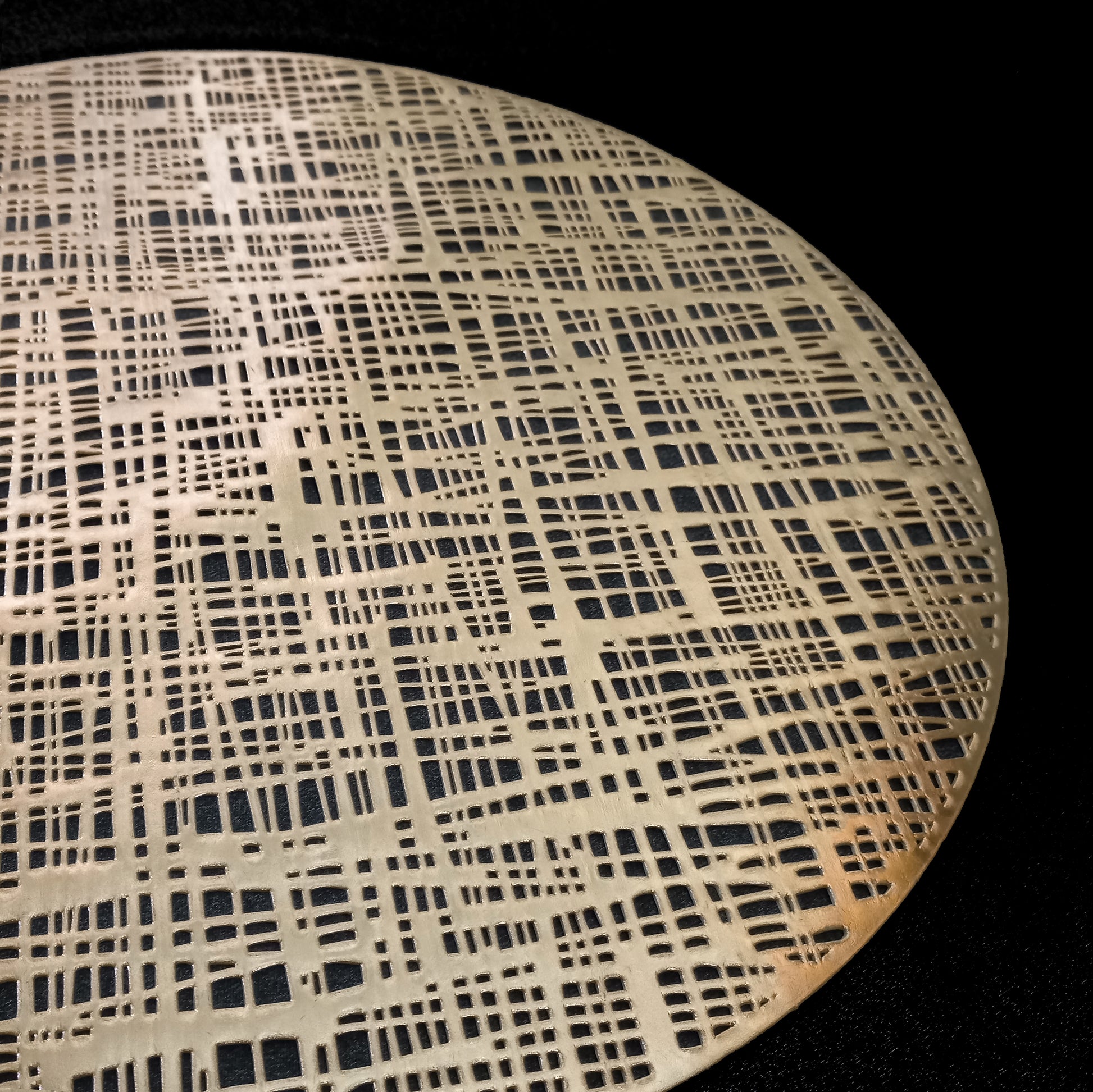 Pvc - Champagne Round Decorative Charger Plate Trendy Home