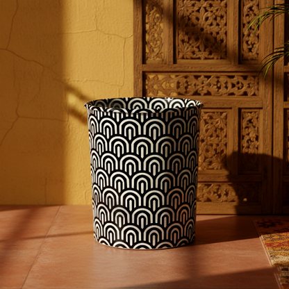 Printed - Monochrome Arch Dustbin Trendy Home
