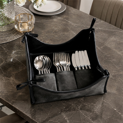 Malai Velvet - Steel Cutlery Tray