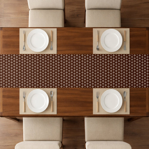 Printed - Espresso Foulard Table Runner Trendy Home