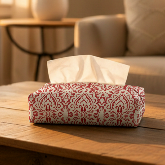 Printed - Rubine Tissue Box Trendy Home