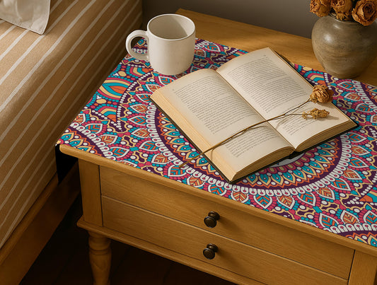 Printed - Koselig Bed Side Table Accent Trendy Home