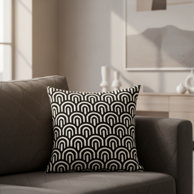 Printed - Monochrome Arch Cushion Cover Trendy Home