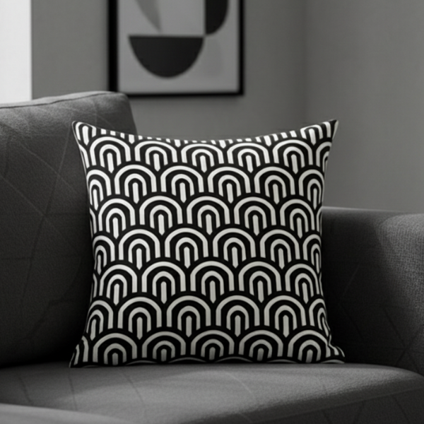 Printed - Monochrome Arch Cushion Cover Trendy Home