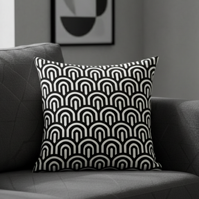 Printed - Monochrome Arch Cushion Cover Trendy Home