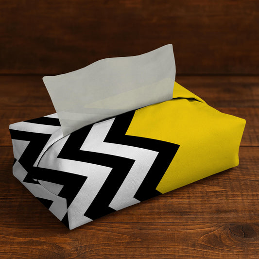 Printed - Lisbon Yellow Tissue Box Trendy Home