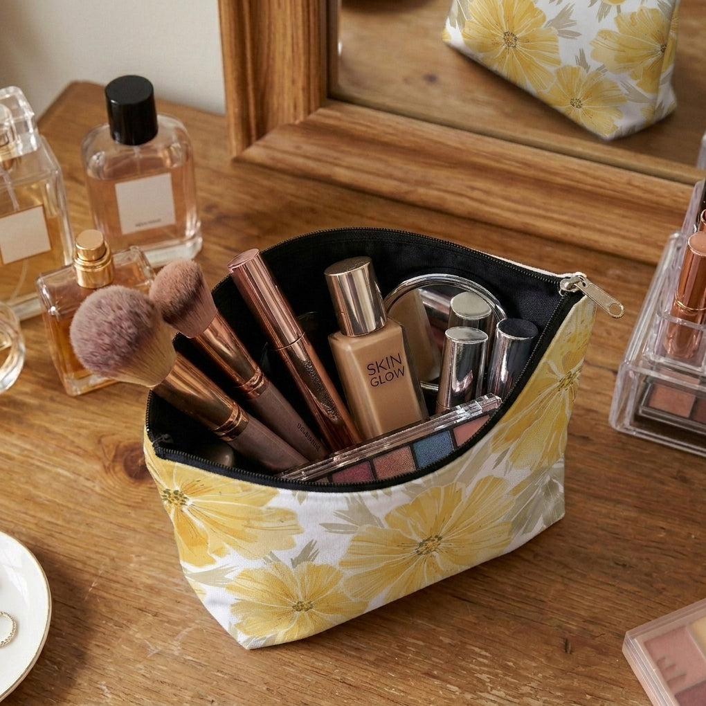 Printed - Honey Blossom Cosmetic Pouch