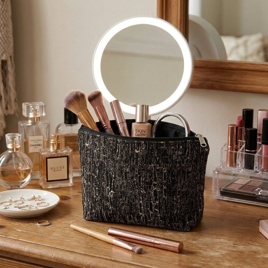 Shanghai - Siyah Cosmetic Pouch