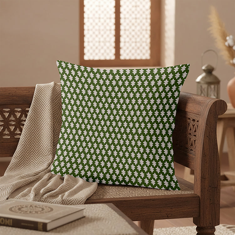Printed - Emerald Symmetry Cushion Cover Trendy Home