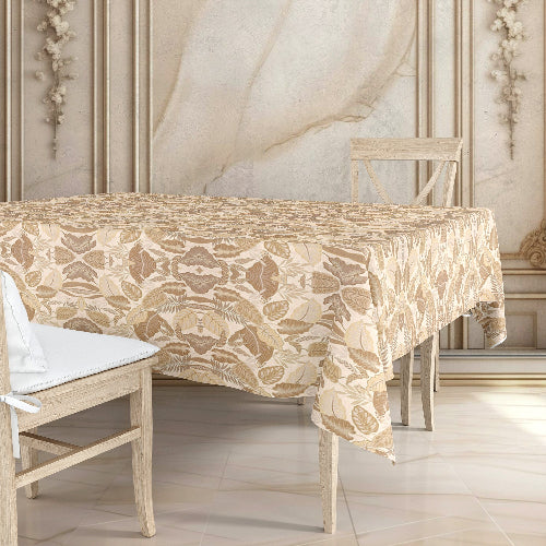 Printed - Sandy Beige Fern Tablecloth Trendy Home