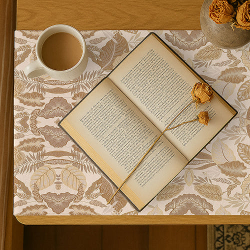 Printed - Sandy Beige Fern Bed Side Table Accent Trendy Home