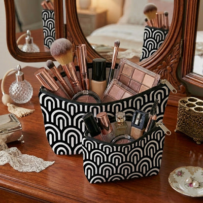 Printed - Monochrome Arch Cosmetic Pouch Trendy Home
