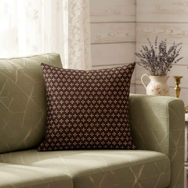 Printed - Espresso Foulard Cushion Cover Trendy Home