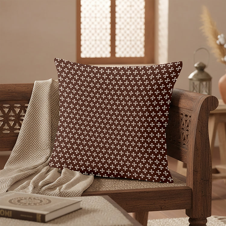 Printed - Espresso Foulard Cushion Cover Trendy Home