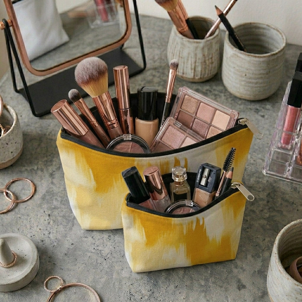 Printed - Solar Brushstroke Cosmetic Pouch