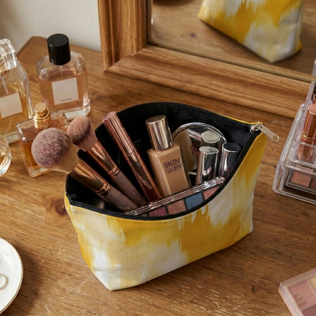Printed - Solar Brushstroke Cosmetic Pouch