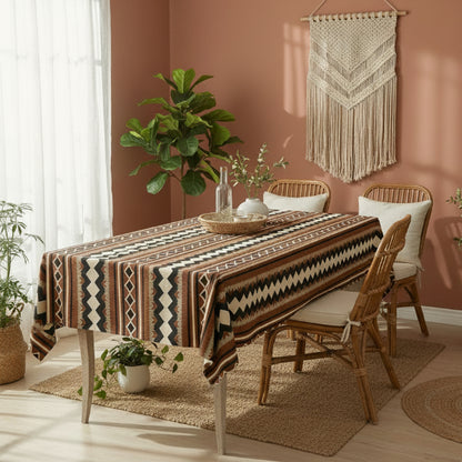 Printed - Tribal Terracotta Tablecloth Trendy Home