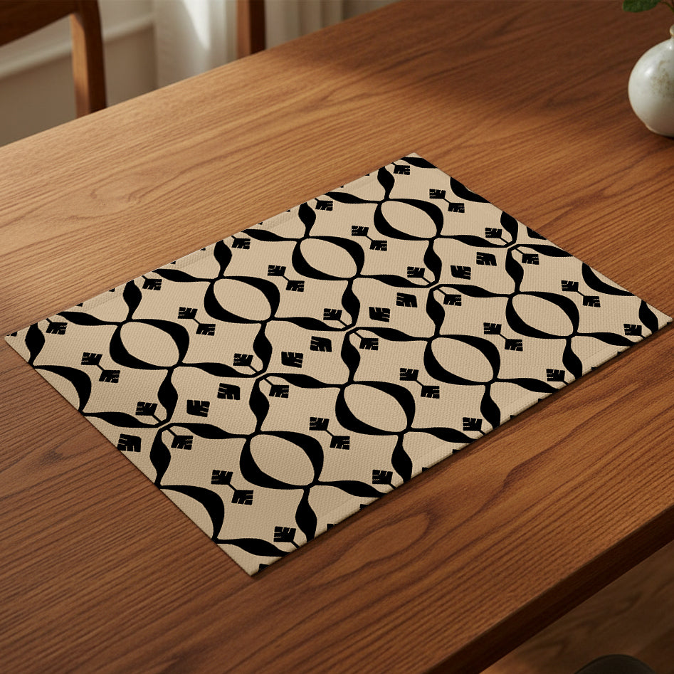 Printed - Beige Nomad Table Mat Trendy Home