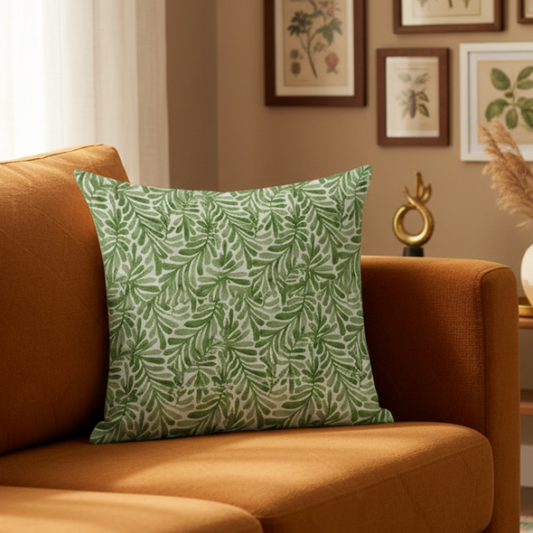 Printed - Sage Leaf Cushion Cover Trendy Home