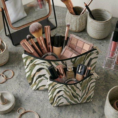 Printed - Sage Serengeti Cosmetic Pouch Trendy Home