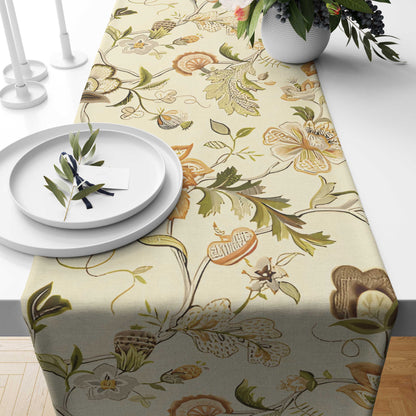 Printed - Beige Fort Table Runner Trendy Home
