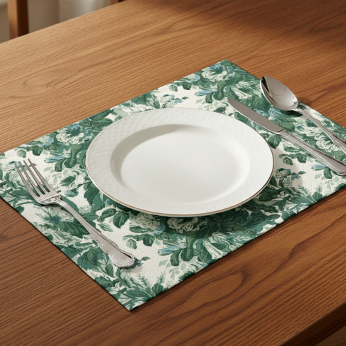 Printed - Victorian Green Table Mat Trendy Home