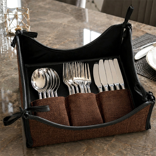 Fine Jute - Espresso Cutlery Tray