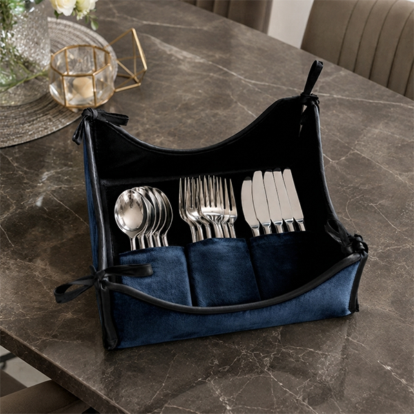 Malai Velvet - Midnight Cutlery Tray