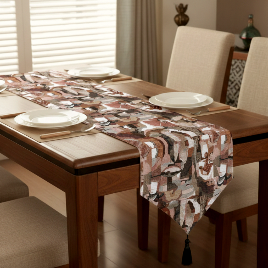 Printed - Artisan Mosaic Table Runner Trendy Home
