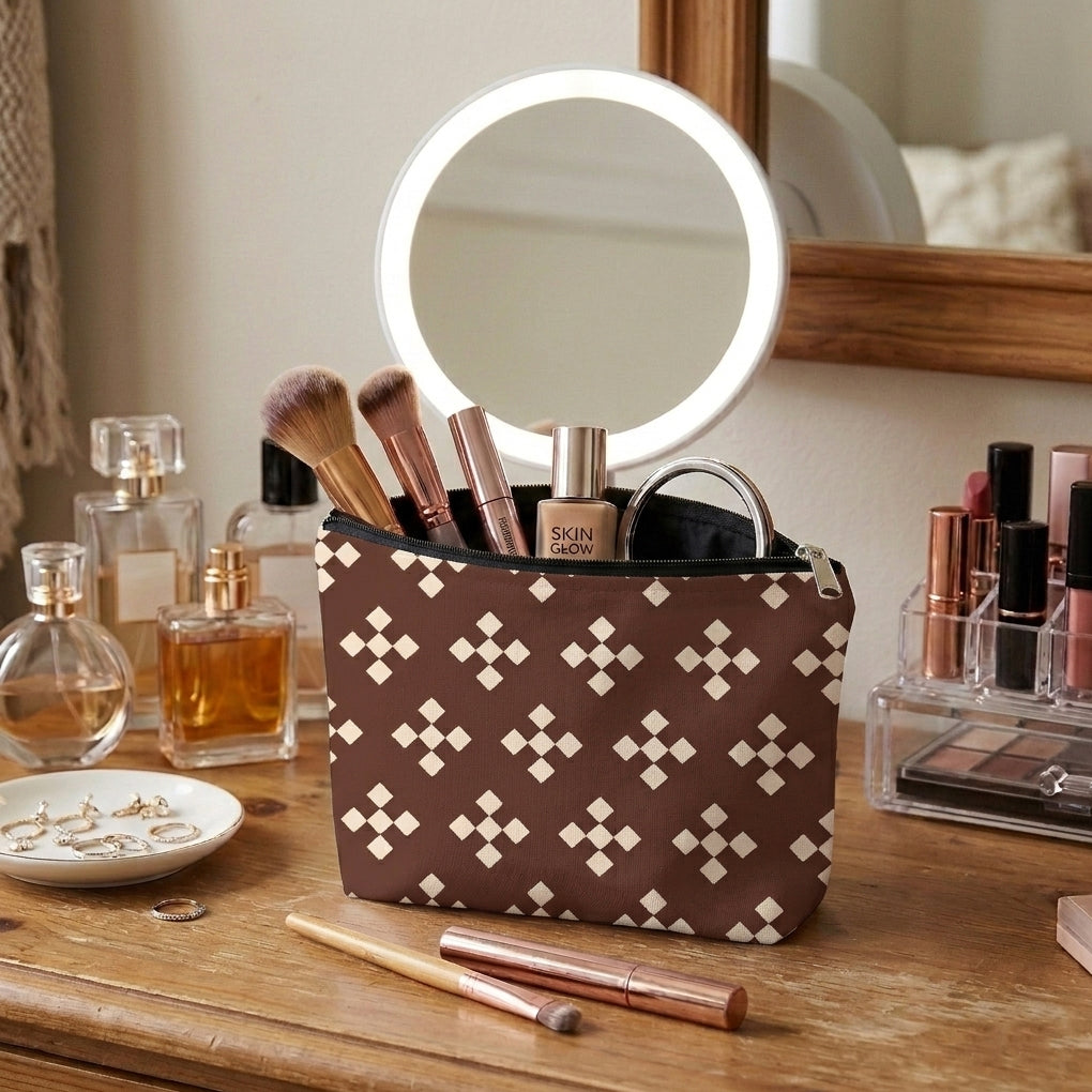 Printed - Espresso Foulard Cosmetic Pouch