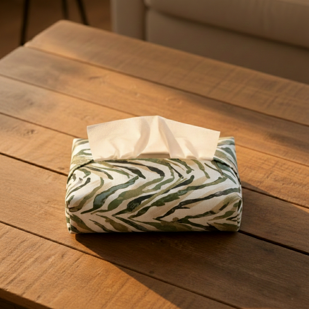 Printed - Sage Serengeti Tissue Box Trendy Home