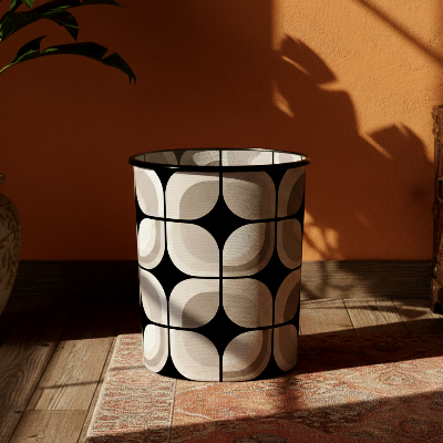 Printed - Retro Slate Dustbin Trendy Home
